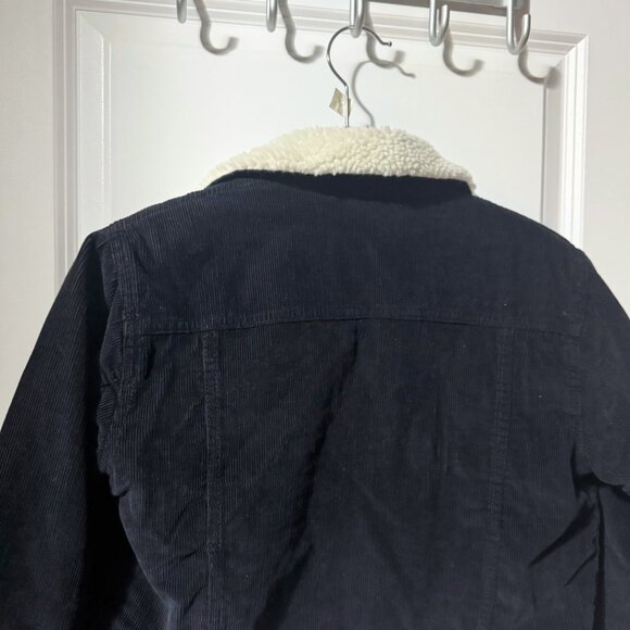 Gap Kids Navy Blue Corduroy Jacket with White Sherpa Collar – Size XL – NWT - Picture 8 of 9